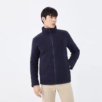 Aijia men winter thick warm p300 fleece cardigan zipper jacket inside wear outside