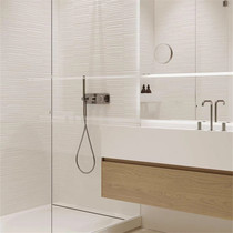 Light luxury all-body beige tiles Grille striped wall tiles Japanese cream white bathroom tiles pull groove antique tiles