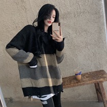 Pregnant women autumn coat Net Red fashion set Spring and Autumn New sweater long loose size autumn winter coat