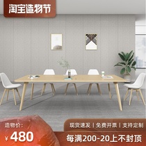 Conference table Long table Office Nordic simple modern workbench Casual office desk and chair combination Long furniture