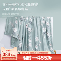 Boyo Machine Washable Silk Quilt 100% Silk Cotton Quilt Core Summer Children Summer Cool Quilt Single Air Conditioning Quilt by Spring and Autumn