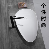 Nordic upper basin wash basin wash face creative left and right rear drain hole balcony drum washing machine cabinet