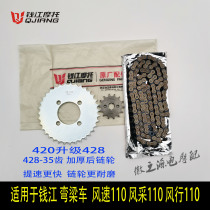 The Qianjiang QJ110-6E-6F-6H-9-18C-18D-18E-18G-10C chain sleeve chain dental disc rear sprocket wheel