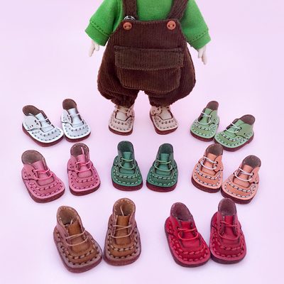 taobao agent OB11 baby shoes YMY square head shoes GSC clay Holala leather shoes 12bjd doll shoes