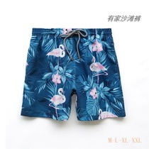 Flamingo series vilebrequin turtles men Beach pants surf holiday summer five-point pants quick-drying shorts ins