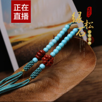 Natural high porcelain ore turquoise loose beads single bead counter card running ring bead beads rosary accessories