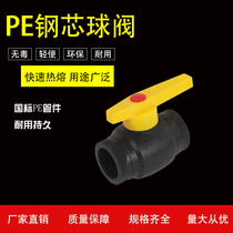 PE steel core ball valve 202532 hot melt plastic ball valve 4 minutes 6 minutes 1 inch steel core switch PE tap water pipe fittings