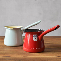 Austria Made Riess Manual enamel Single handle Birds Mouth Coffee pot Boiled Milk Pan Sauce Pan fire induction cookers