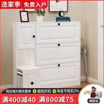 Shoe cabinet household door multi-function locker ultra-thin tipping bucket hanger Integrated Household large capacity clothes and hats Hall Cabinet