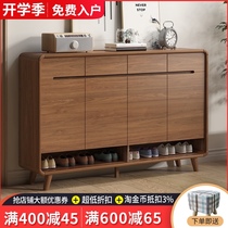 Shoe cabinet household door solid wood bar into the home new Chinese style entrance large-capacity storage storage modern simple foyer cabinet