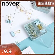 never paper clip small ins paper clip small fresh metal pin ticket clip long tail clip Dovetail clip Student
