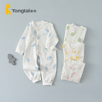 Child Tai Four Seasons 1-18 months Baby male and female baby clothes Home Underwear pure cotton upright collar Crotch Khater One-piece Suit