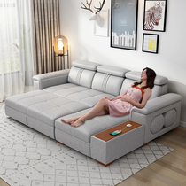 2021 new technology cloth sofa bed dual-use living room multi-functional Nordic folding telescopic pull-out sofa with bed
