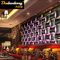 Background wall tiles 3D three-dimensional bar KTV nightclub art stainless steel mirror material soft and hard wall tiles decoration