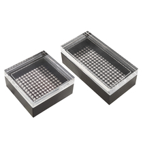 Di Gao home banquet light luxury hand jewelry jewelry storage box thousand bird grid square crystal small decorative box set-up