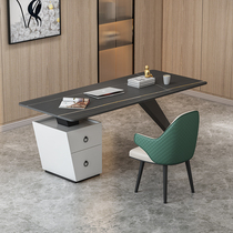 Light luxury boss table boss table Nordic rock board office table and chair combination simple modern desk computer desk table Workbench