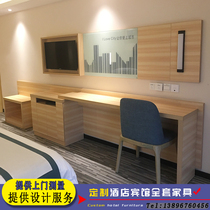 Custom hotel guest rooms Master bedroom apartment Writing desk TV box luggage cabinet one-piece table combination complete set of furniture
