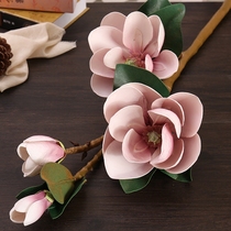 European magnolia simulation flower feel PU large magnolia living room decoration large bouquet floor-to-ceiling high-grade anti-fake flower decoration