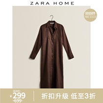 Zara Home Beach Series Chocolate Linen Shirt Dress Beach Skirt 44185538717