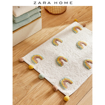 Zara Home rainbow print pom cotton door mat bathroom floor mat Home cushion 45621015999