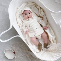 Nordic foreign trade environmental protection cotton rope woven baby portable newborn bed sleeping basket photo props