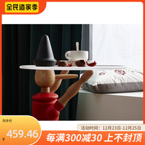 Net red Pinocchio puppet Nordic creative personality coffee table cartoon small table living room sofa balcony creative side a few