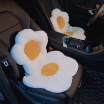 Car cushion single winter plush ins Net red small waist car cushion winter warm lady car seat cushion