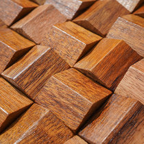 Boat wood log solid wood triangle stereo secondary remainder diffusion board Sound-absorbing board Mosaic TV background wall