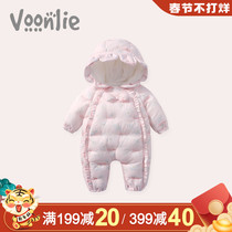 Where hunting baby clothes fall winter suit newborn baby girl jumpsuit with cotton and velvet thick warm ha clothes outside clothes