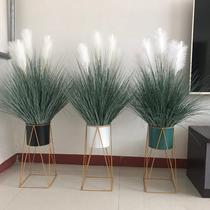 Simulation grass reed flower living-room indoor shop window decoration wedding arrangement TV cabinet hem potted plant ground dried flowers