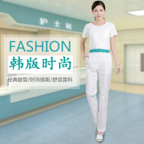 Nightingale female nurse pants white winter thickened summer elastic waist work pants Korean version is thin and transparent