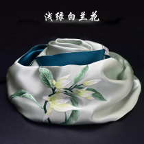Chengdu Special Products Shu Embroidery Handmade Embroidery Scarf Souvenirs China Wind Mulberry Silk Genuine Silk Abroad To Send Old Foreign Gifts