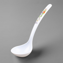 Home cute rice spoon plastic long handle big soup spoon imitation ceramic tableware spoon Japanese extended spoon porridge spoon