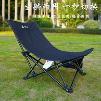 Outdoor folding chair household lunch chair portable sitting in dual-use beach chair field fishing camping chair