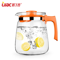 Lilac heat-resistant glass cold kettle zap kettle explosion-proof large juice pot cool water bottle cool white open bubble teapot