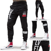 New sweatpants mens trousers fitness muscle brothers autumn and summer elastic squats loose squats plus size 2021