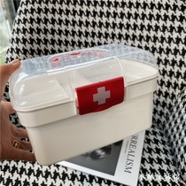 Each home with two bar gadgets Big use Red Cross storage medicine box plastic eye-catching medicine box 268