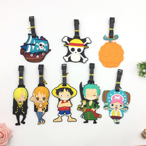 Japanese anime cartoon school bag pendant Luffy luggage tag travel case hang tag creative boarding check-in name tag