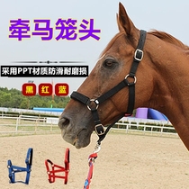 A full set of adjustable harness woven horse holding dragon head set anti-wear pure handmade horse reins equestrian supplies