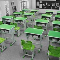 The new primary and middle school students in classroom desk school training class tutorial desks and chairs children home learning to write