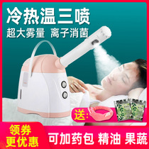 Golden Rice face steaming instrument hot and cold double spray beauty instrument sprayer household facial water steamer face steam face machine Nano