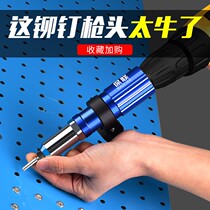 Riveting machine Electric riveting gun automatic conversion head Small flashlight drill variable riveter riveter nail gun core Dinglading