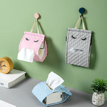 Cartoon-hanging cloth art paper towel cover onboard cloth art residence family pumping series paper towels package paper towel cover containing hanging bag J