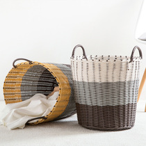 Plastic woven dirty clothes basket dirty clothes basket dirty clothes storage basket home clothes basket laundry basket