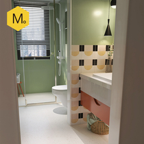 Last Japanese toilet micro cement tile retro avocado green bathroom wall tile floor tile toilet tile tile tile
