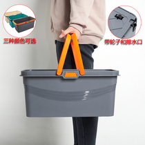 Multi-purpose mop bucket multi-function water bucket rubber Cotton Flat mop cleaning bucket household car wash thickening drain portable