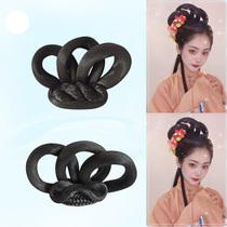 Ancient costume wig female deformable Change fairy flower hair ring Tang Imperial Concubine flying sky three stick hair bun ancient wind fairy fairy