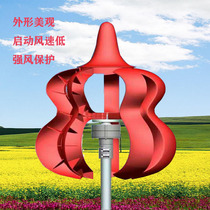New gourd-type vertical axis wind turbine for solar and solar complementary street lamp monitoring with vertical 5 blades
