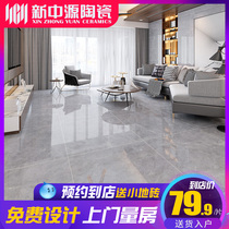 Xinzhongyuan tile floor tiles 800x800 Nordic gray imitation marble floor tiles new living room tiles 8973