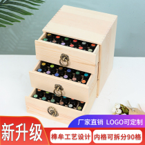 Essential oil Box storage box wooden Huaxia Yule Fangjing oil packaging box high-grade three-layer drawer essential oil wooden box